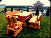 Meble ogrodowe,drewniane ,ławka,stół,hustawki dostawa Zdjęcie